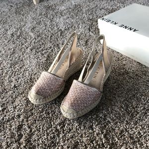 Aneesa Espadrille Wedge Sandal Rose Gold